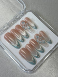 Sea Mist – Handmade Floral Press-On Nails